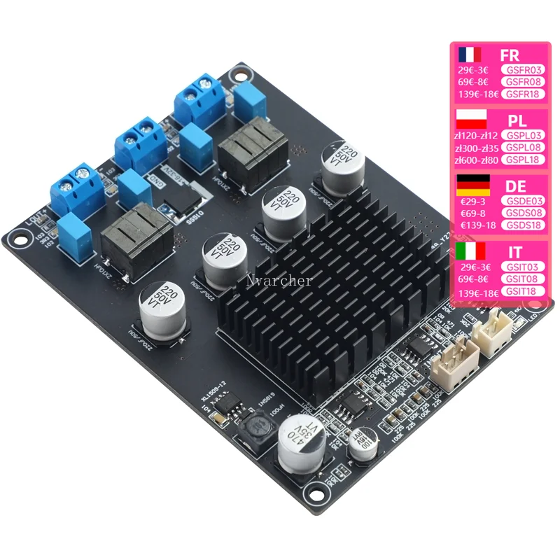 Nvarcher TPA3250 digital power amplifier 130W+130W Strero Channel Class D Audio Amplifier board