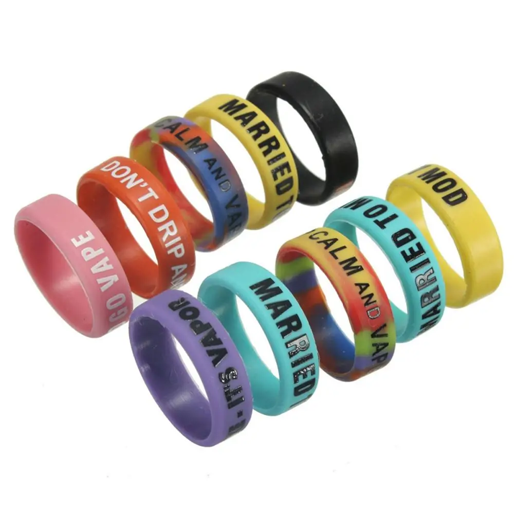 New 10Pcs/Pack Vapor Anti Slip Ring Band Mechanical Mods Rubber Silicone for RBA RDA Tank