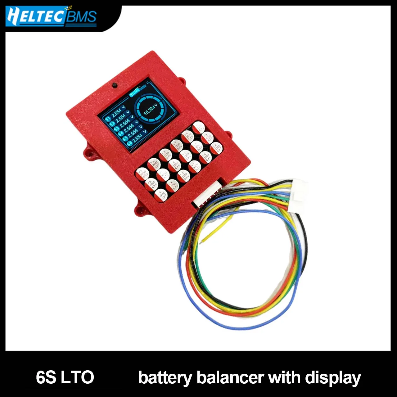 Heltec Lithium titanate 6S Active balancer with voltage display TFT LTO battery voltage tester 4s 5a energy transfer equalizer