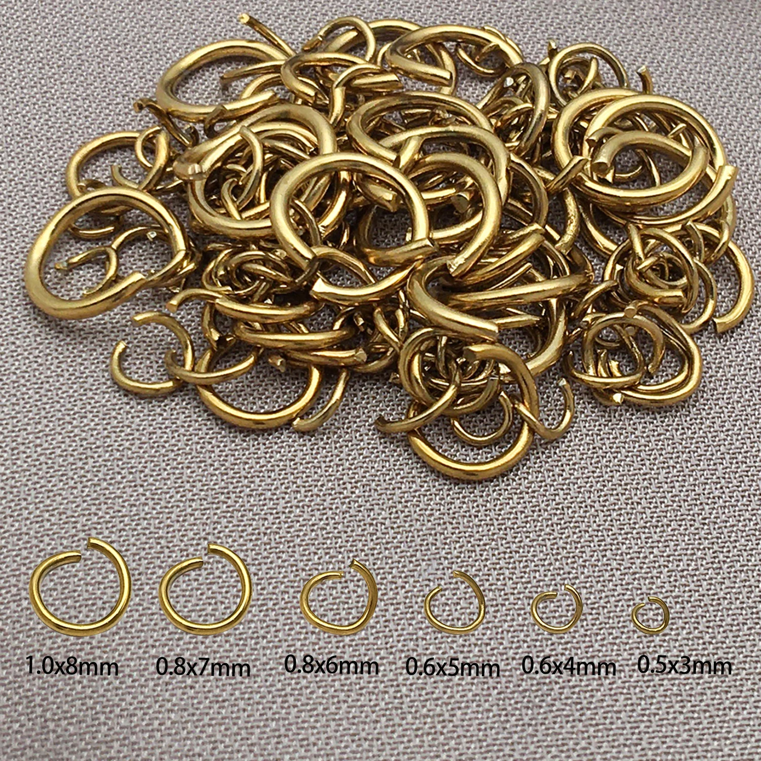 50pcs Stainless Steel Open Jump Rings For Jewelry Making Supplies DIY O-ring Connectors For Jewelry Materials Parts Wholesale