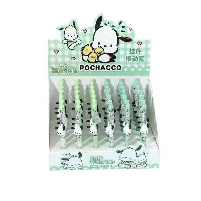 

36 pcs/lot Sanrio Kawaii Pochacco Pendant Gel Pen Cute 0.5mm Black Ink Neutral Pens Promotional Gift Office School Supplies