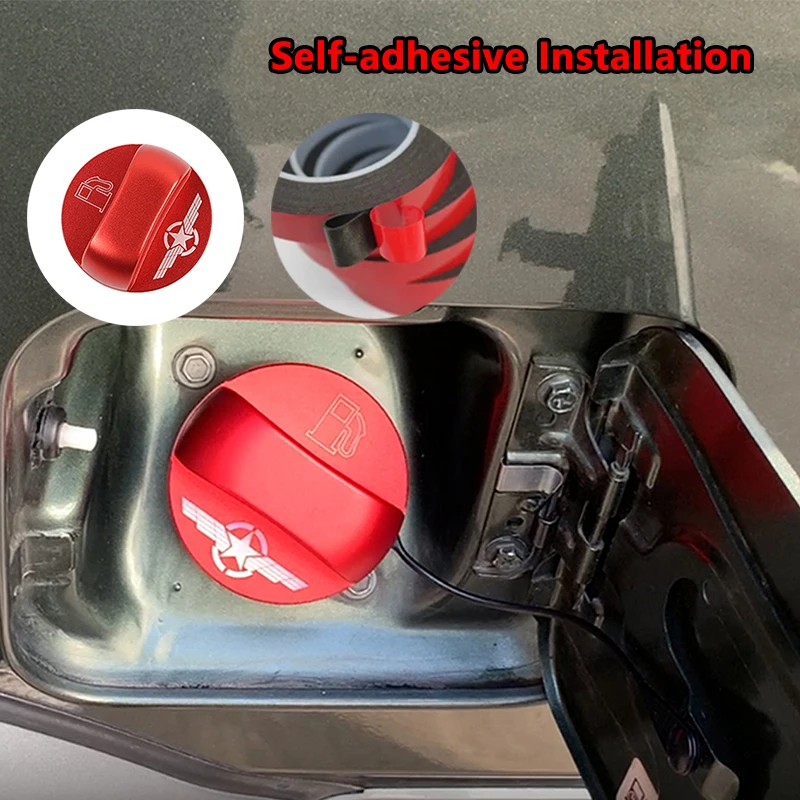 غطاء خزان غاز الوقود الداخلي لسوزوكي جيمني ، سبيكة ألمنيوم حمراء ، ملحقات السيارة الخارجية ، JB23 ، JB43 ، JB53 ، JB63 ، JB74 ،