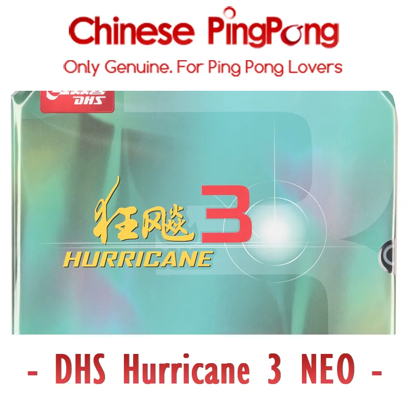 Original DHS Hurricane 3 NEO Table Tennis Rubber H3 Loop Offensive Ping Spin Control Pong Sponge