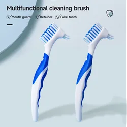 1/2Pcs Denture Brushes with Double Sided Denture Cleaning Brush Heads for Denture Care Multi-Layered Bristles