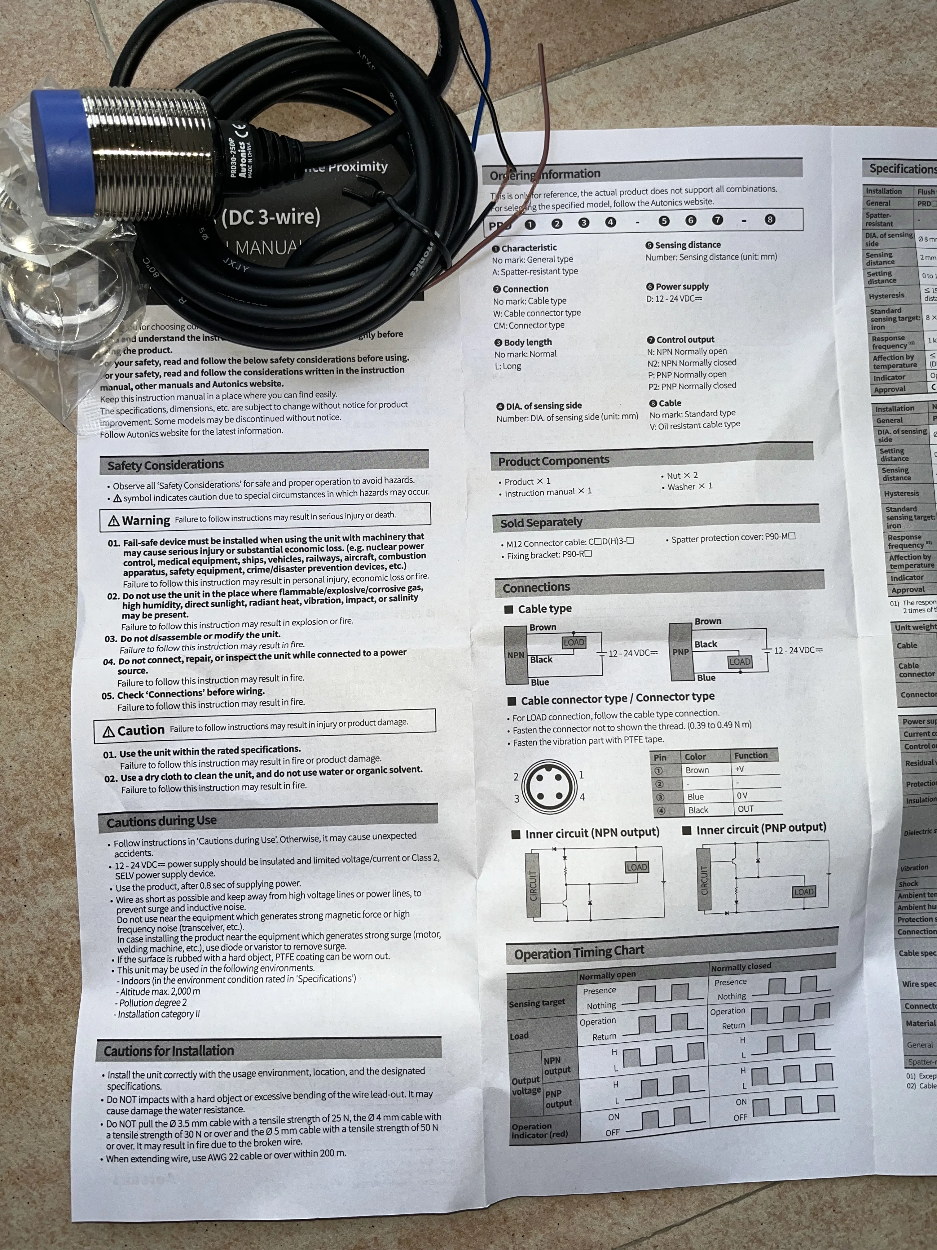 

Autonics proximity sensor PRD30-25DN PRD30-25DP PRD30-15DN PRD30-15DP