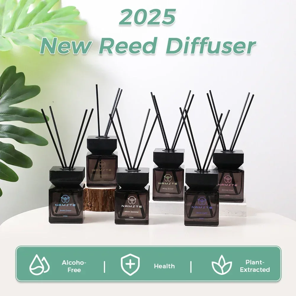 NAMSTE Reed Diffuser Oil With Sticks Aromatherapy Essential Oil Reed Diffuser Fragrance Room Flavoring Air Freshener Home Decor