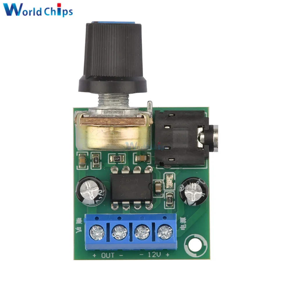 DC 3-12V Mini LM386 Power Amplifier Board YX1667 Volume Control Audio Amplifier 3.5mm 0.5W-12W Speaker AMP Board Module image 5