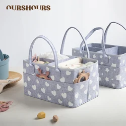 Bolsas portátiles para pañales de bebé, organizador de guardería para recién nacidos, bolso multifunción para mamá, bolso de almacenamiento de fieltro plegable