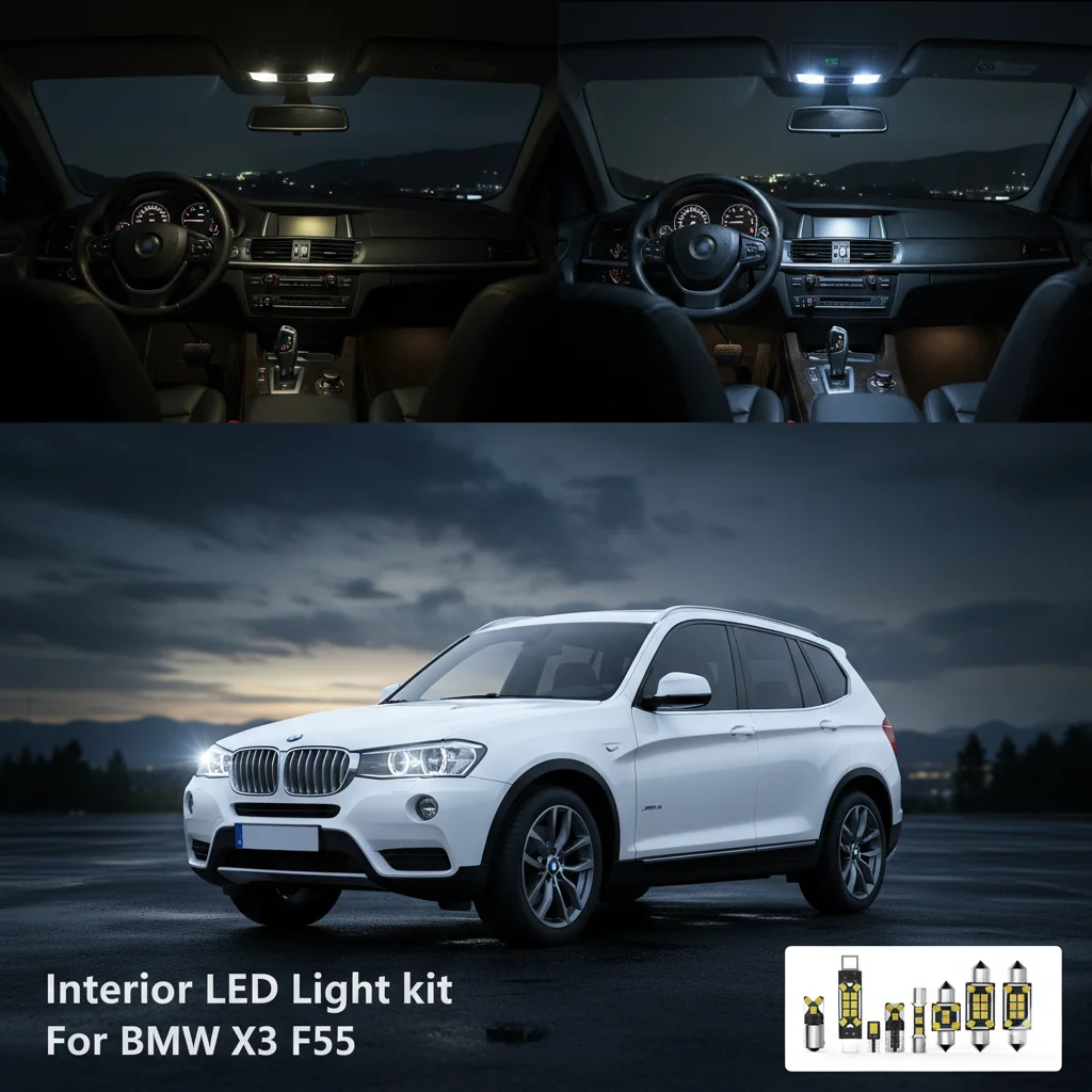 

For BMW X3 F25 2011 2012 2013 2014 2015 2016 2017 Car Interior Light LED Kit White Canbus