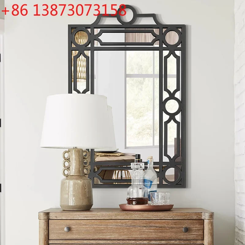 

Креативное и простое современное квадратное настенное декоративное зеркало для прихожей, ванной комнаты, туалета, зеркало с закругленными краями