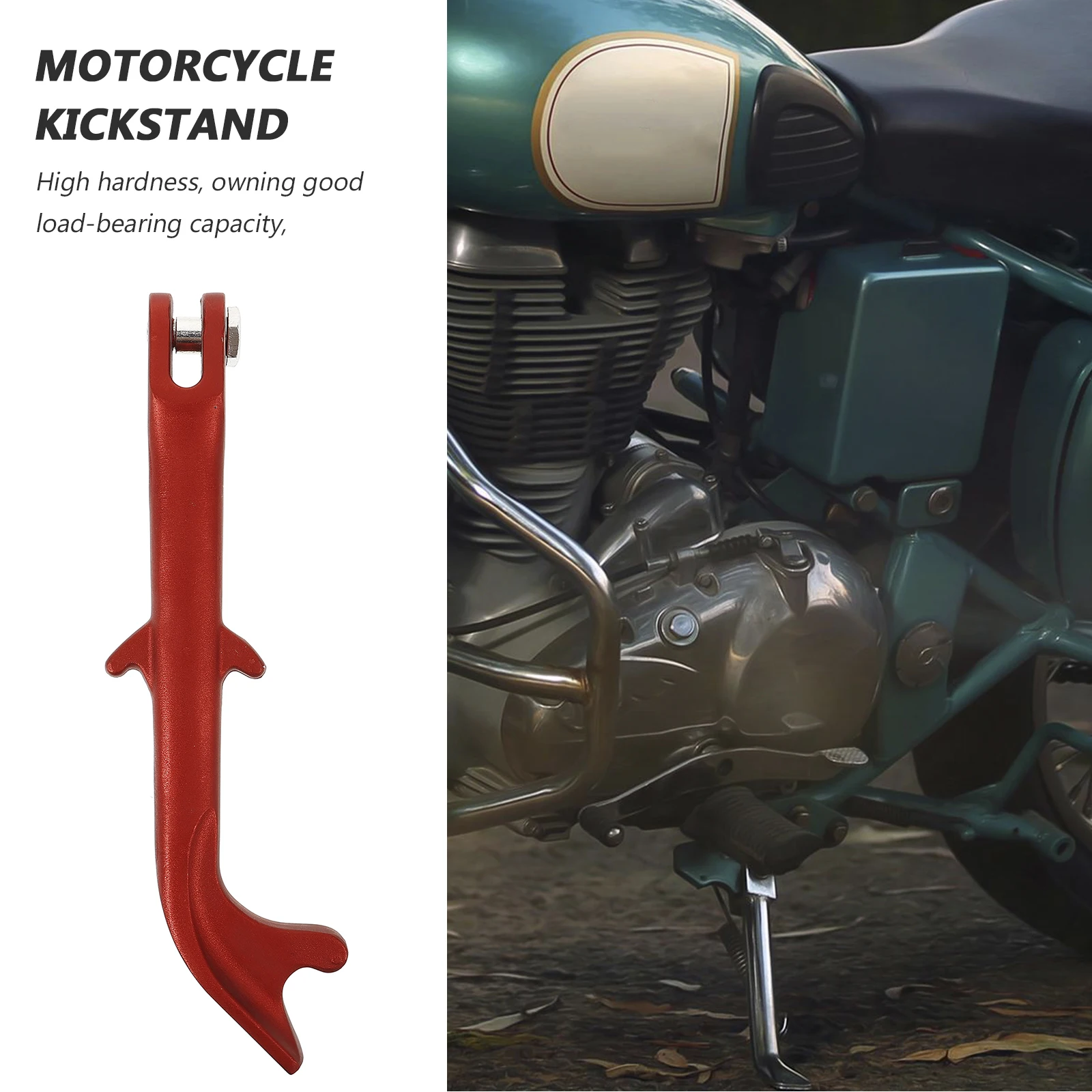 

Motorcycle Side Kickstand Foot Stand Scooter Parts Replacement Support Tripod Electric Parking Stand Non Slip Stable Metal