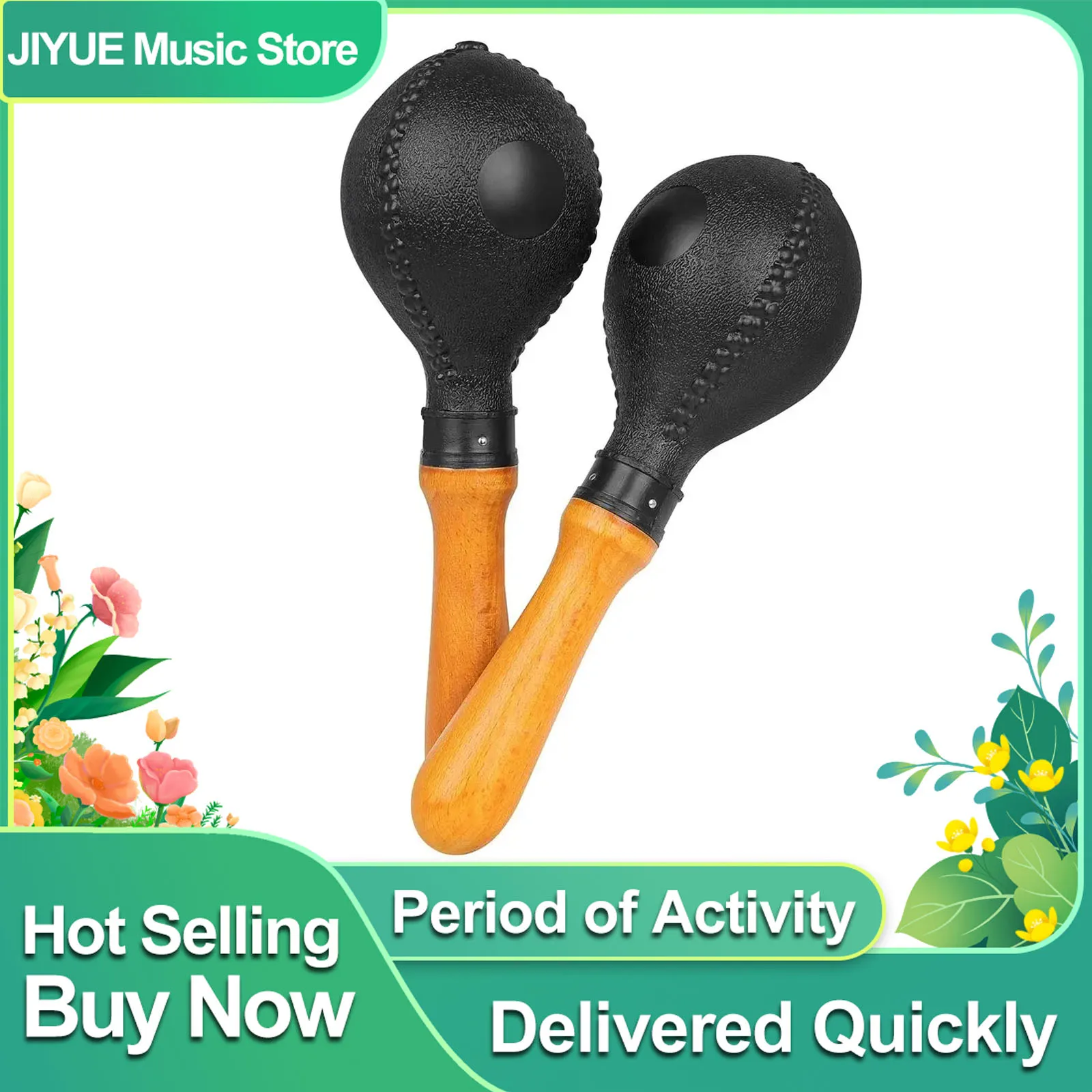 IRIN Orff Shaker Percussion Shake Musical Instrument ABS Sand Ball Solid Wood Handle Use in KTV Accompaniment Pair Shaker Parts