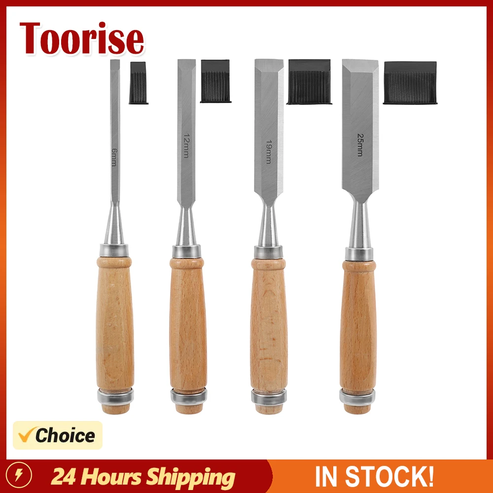 

4Pcs Wood Carving Chisels Set with Handles Chrome-Vanadium Steel Wood Carving Tools for Carpentry Woodworking Hobbyist Craftsman