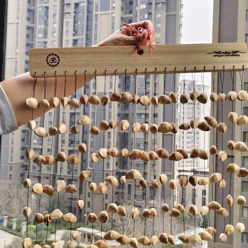 Natural Fruit Shells Wind Chime Handmade Outdoor Decorative Wind Chimes Meditation Sound Healing Professional Musical Instrument