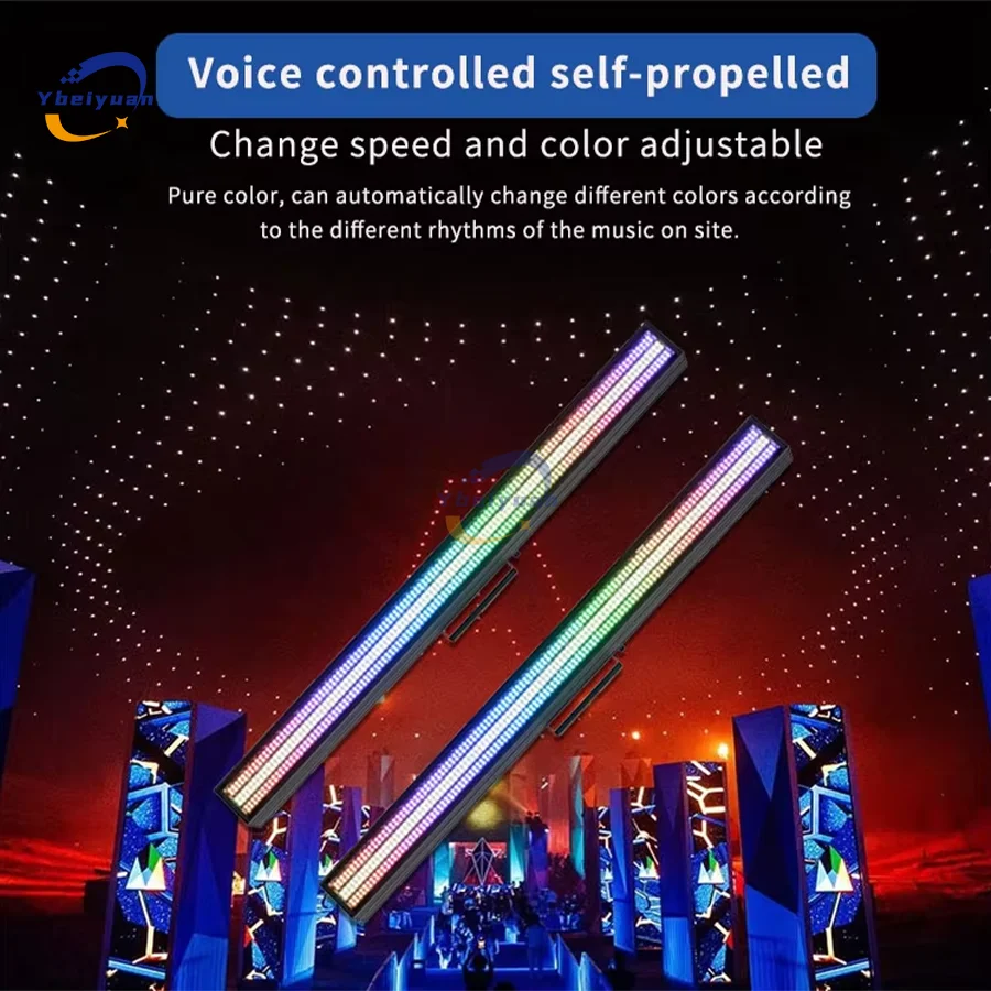 Confezione da 2 strisce LED Pixel RGBW 4in1 da 150 W — Effetti di controllo DMX, strobo, illuminazione a parete e illuminazione diffusa per performance DJ, discoteche, locali notturni e illuminazione