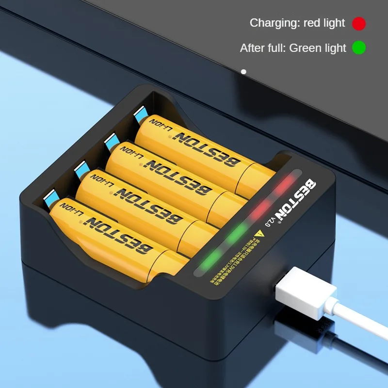 For 1.5v AA AAA Lithium Ion Rechargeable Battery 1.5v Battery Charger With LED Indicator Light Smart Charger