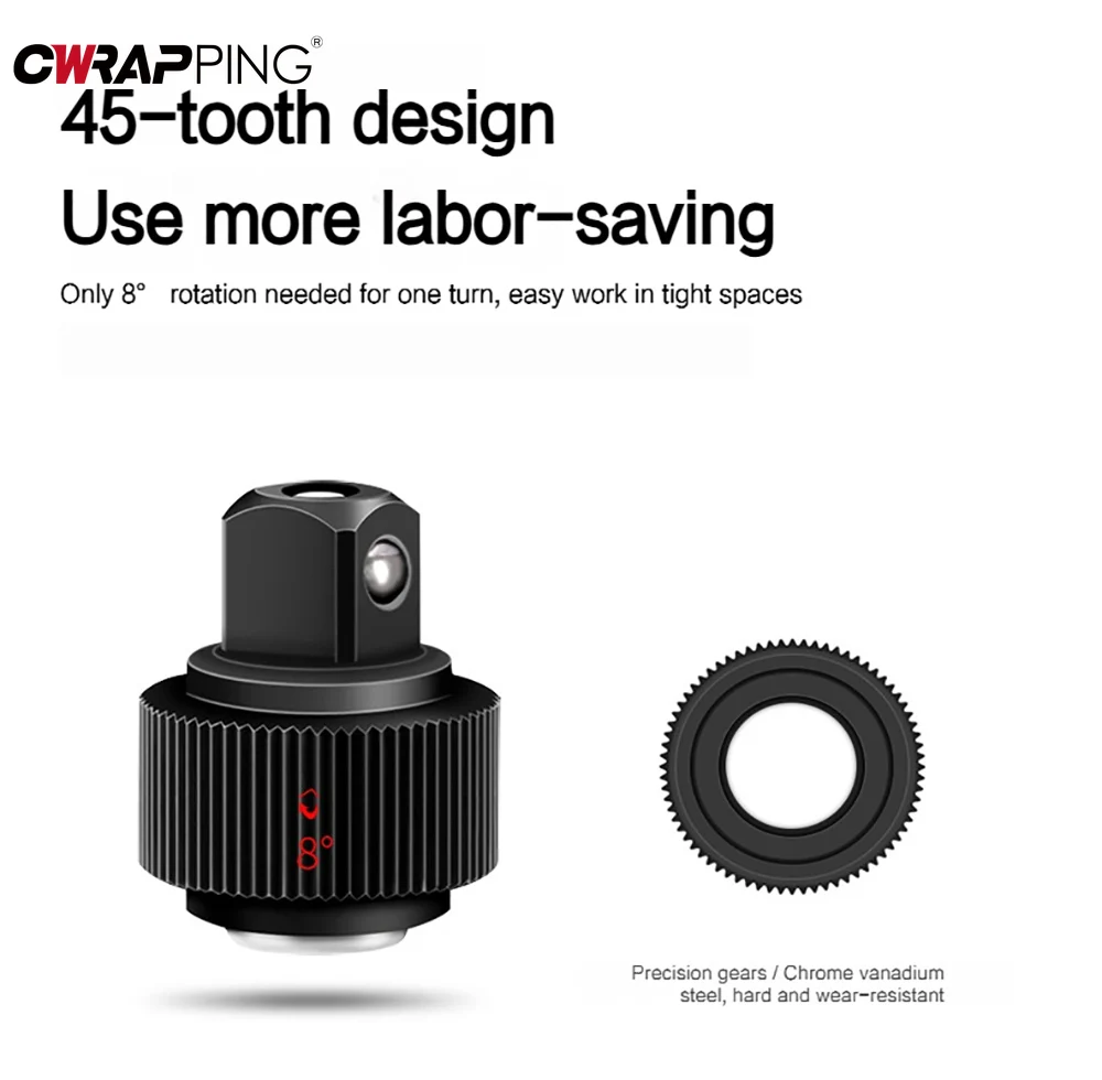 1/4 "3/8" 1/2 "Mini strumenti di riparazione chiave a bussola a cricchetto in acciaio intero palmo presa a cricchetto dito reversibile maniglia a cricchetto Drive