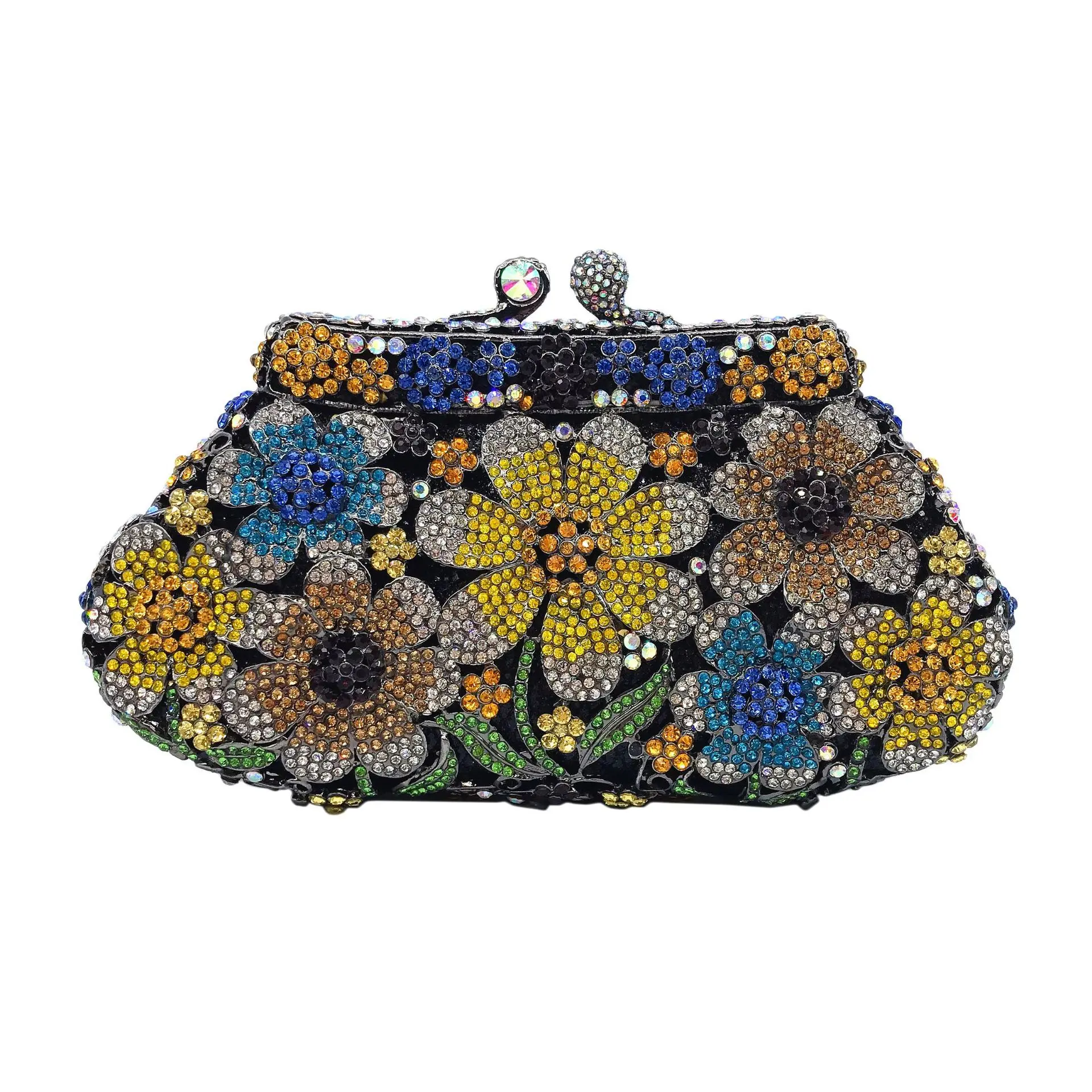 Small Daisy Diamond Dinner Bag Three-dimensional Bag Banquet Full Of Diamonds Clutch New Rhinestone Purse Nouveautés Sacs À Main