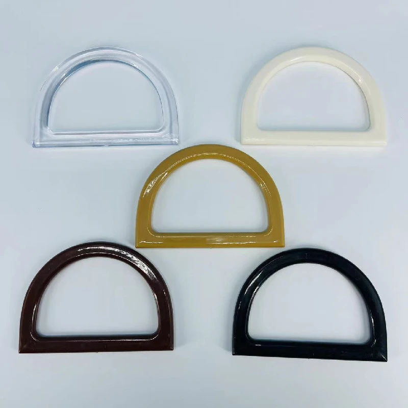 DIY Resin Bag Handle Flat Ring Semicircle Tote Handle Woven Bag Handle Bag Accessories For Handbags Replacement Bag Parts Handle