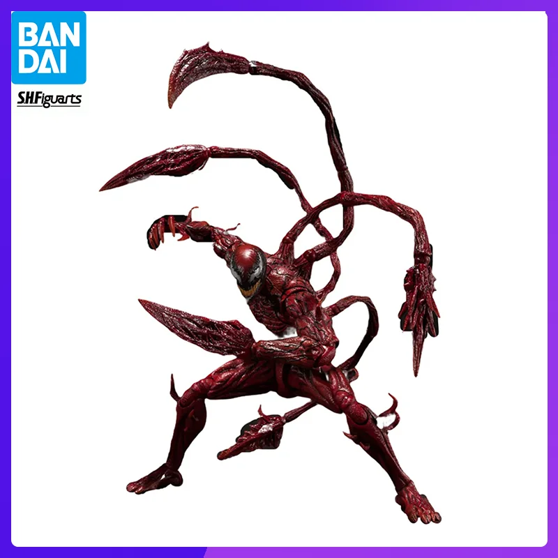 

In Stock Bandai S.H.Figuarts MARVEL CARNAGE THERE BE CARNAGE Original Anime Figure Model Toy Boy Action Figures Collection Doll