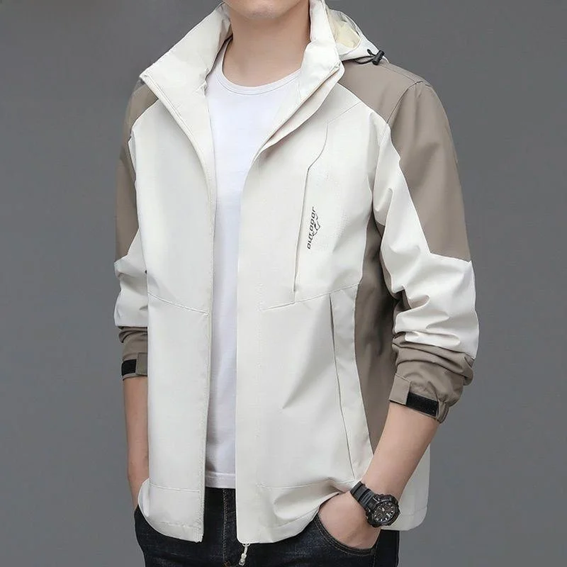 

Men's Casual Spor Jaet Spring Autumn Middle-aged Faionable Light Weight ort Sve Corduroy Coat without Brand