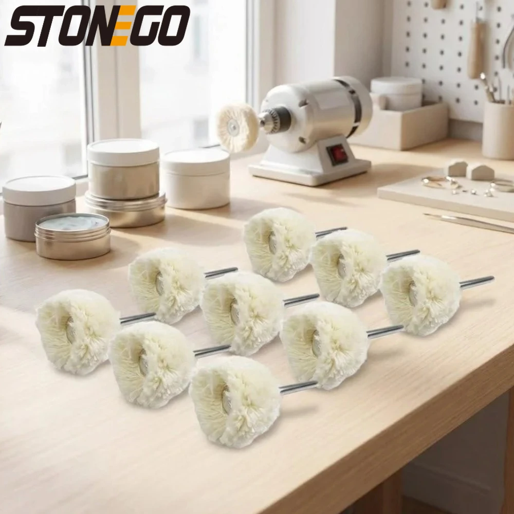 

10PCS 3mm Wool Polishing Heads for Electric Grinders Metal Jewelry Detail Work Polishing Buffing Wheels Abrasive Tools