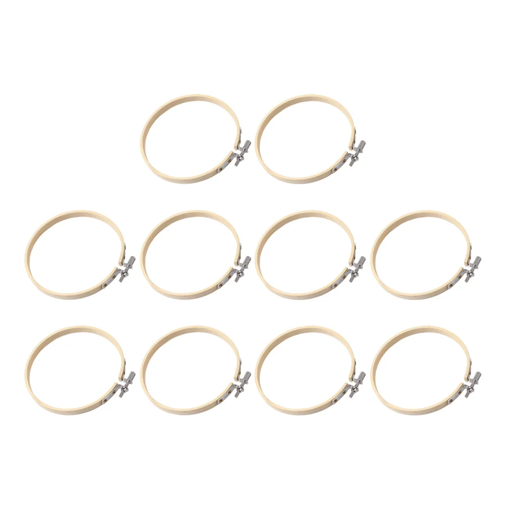 

10Pcs Embroidery Hoop Set Bamboo DIY Ring for Crafting Stitching Sewing Projects Wall Art Decoration 13Cm Embroidery Hoop