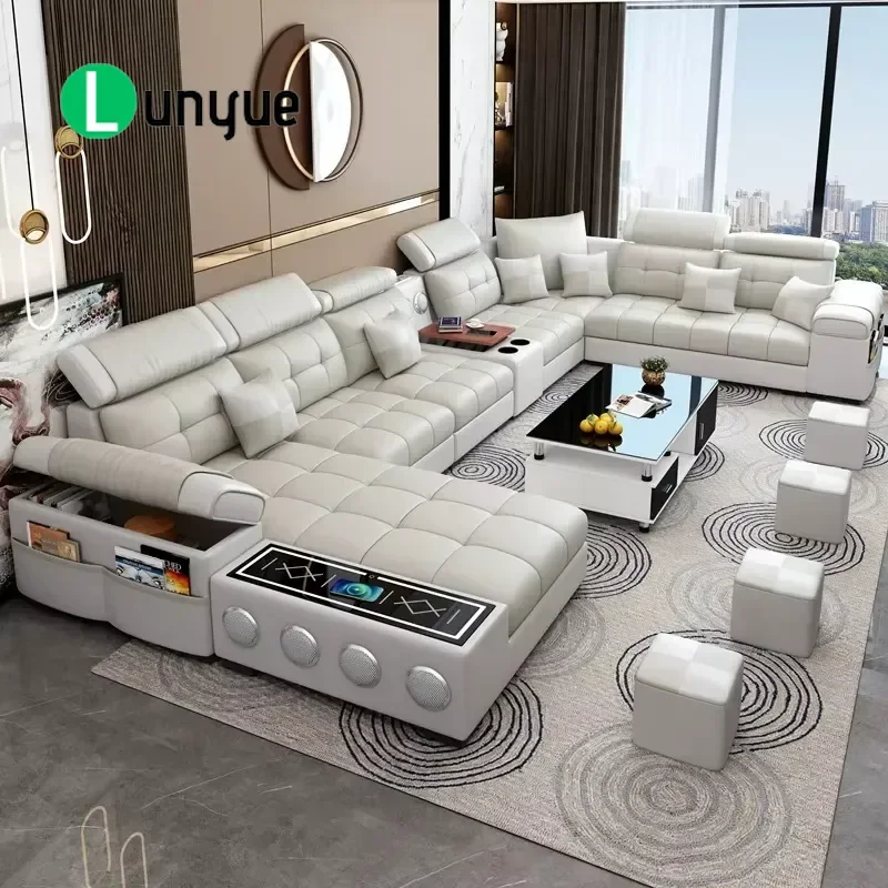 Dareko Modern Luxury Technical Fleece or Linen Design Framework Sofa Combination Set for Living Room Bedroom Furniture