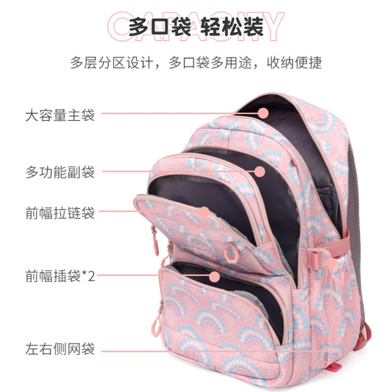 Camouflage Schoolbag Set for Primary Students with Lunch Bag and Pencil Case Waterproof Large Capacity Children Kawaii Backpacks