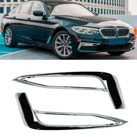 BMW 5 시리즈 G30 높은 구성용 앞 범퍼 그릴 장식 스트립 51117385283 51117385284
