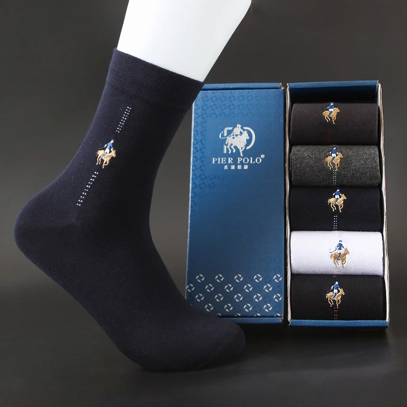 

5 Pairs Jadely Paul Pure Cotton Men's Mid-Calf Sos Anti-Odor Casual Bla Busin Leisure Cotton Sos Spring Summer