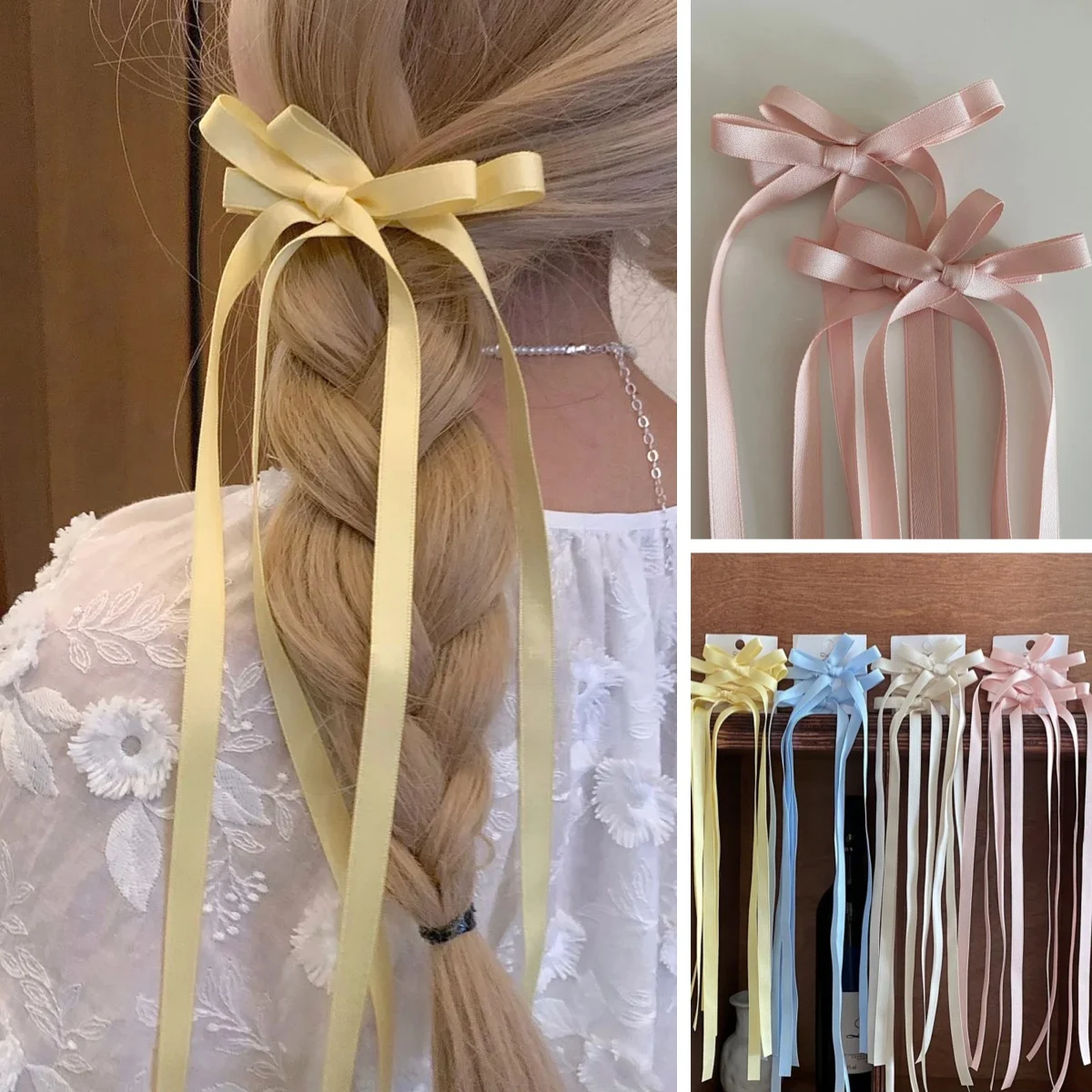 Pinza para el pelo de tela con lazo dulce, nueva moda 2026, para mujer, ideal para bodas y fiestas.