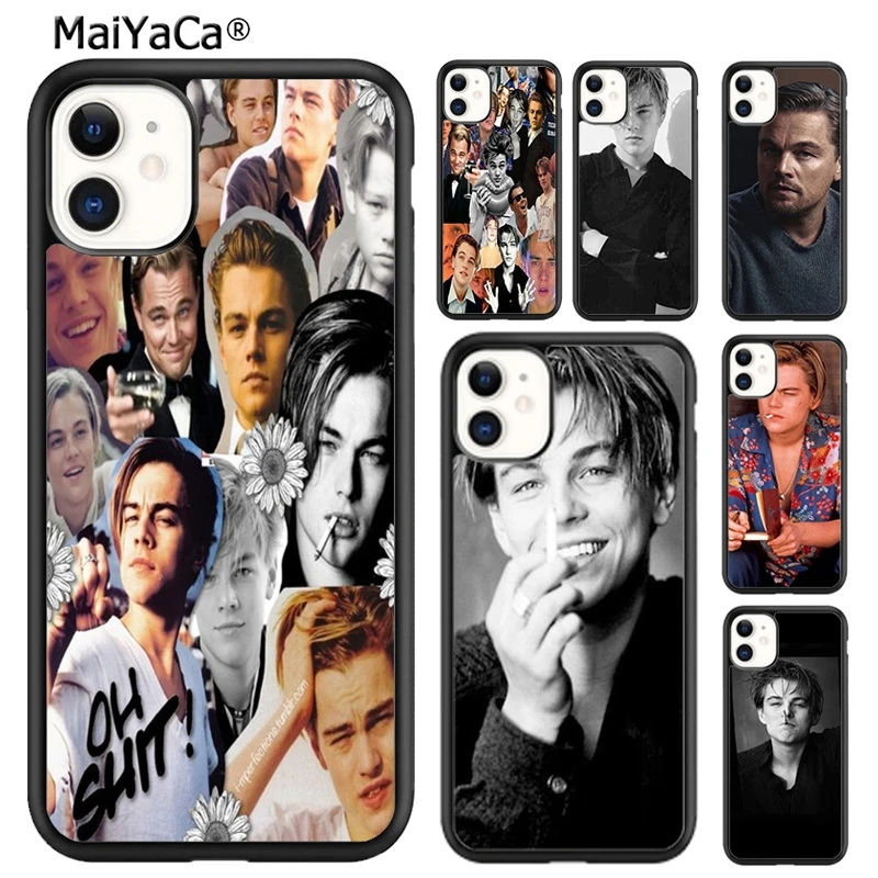 MaiYaCa Leonardo DiCaprio Handsome Face Phone Case For iPhone 16 15 14 plus XR XS 11 12 13 pro max Shell Cover coque