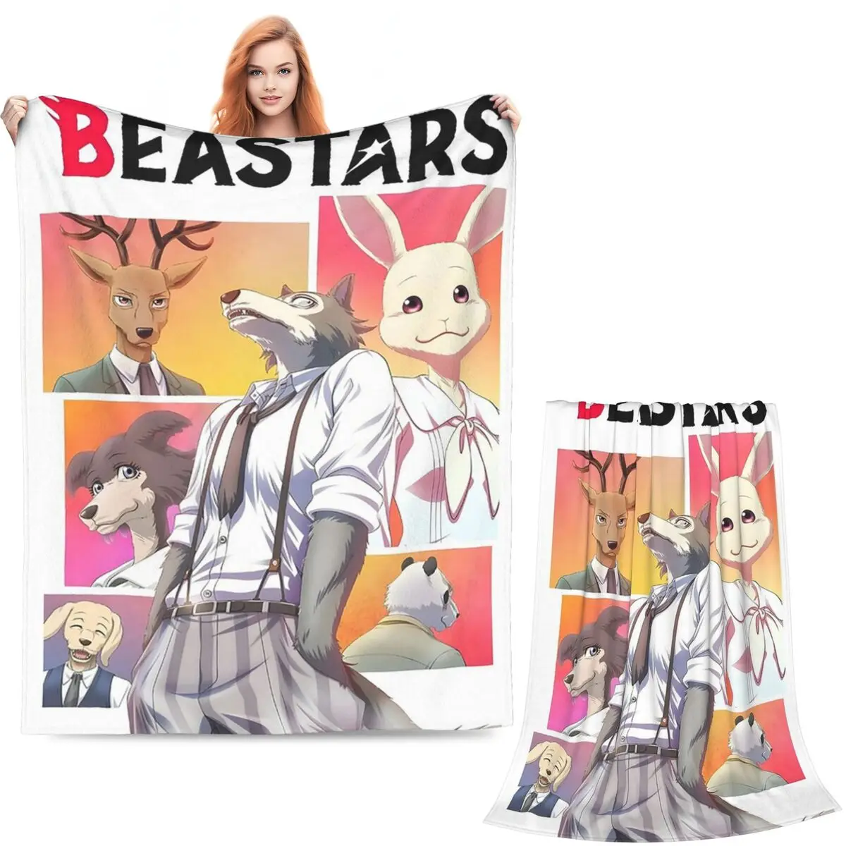 Beastars Blanket Soft Warm Flannel Throw Blanket Cover for Bed Living room Picnic Travel Home Sofa