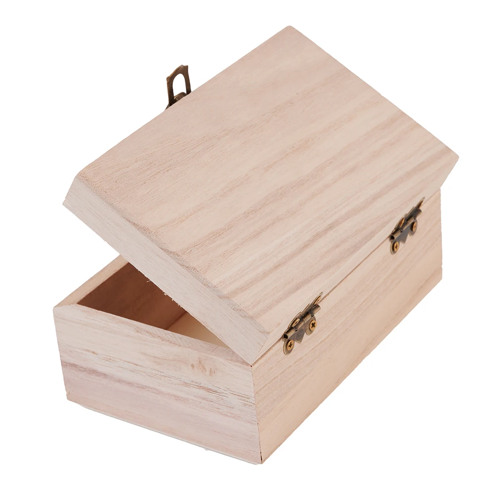 1PC Holzkisten mit Deckel, quadratisch, aufklappbar, Schmuck, Basteln, Aufbewahrungsbox für Heimdekoration, DIY, handgefertigt, Muttertag – Detail 13