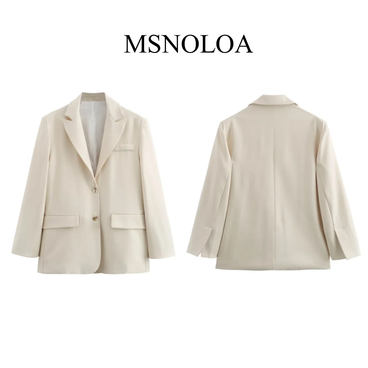 2024 Summer New Product Women's Fashion Simple and Versatile Casual Solid Color Loose Suit Coat