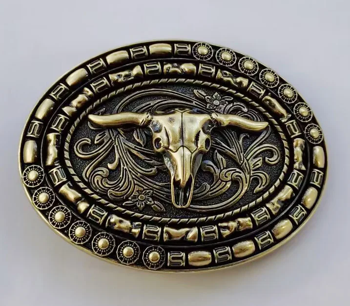 Hot Sale Western Cowboy Classic Bull Texas Belt Buckle suitable for 4cm wideth belt with continous stock free shipping