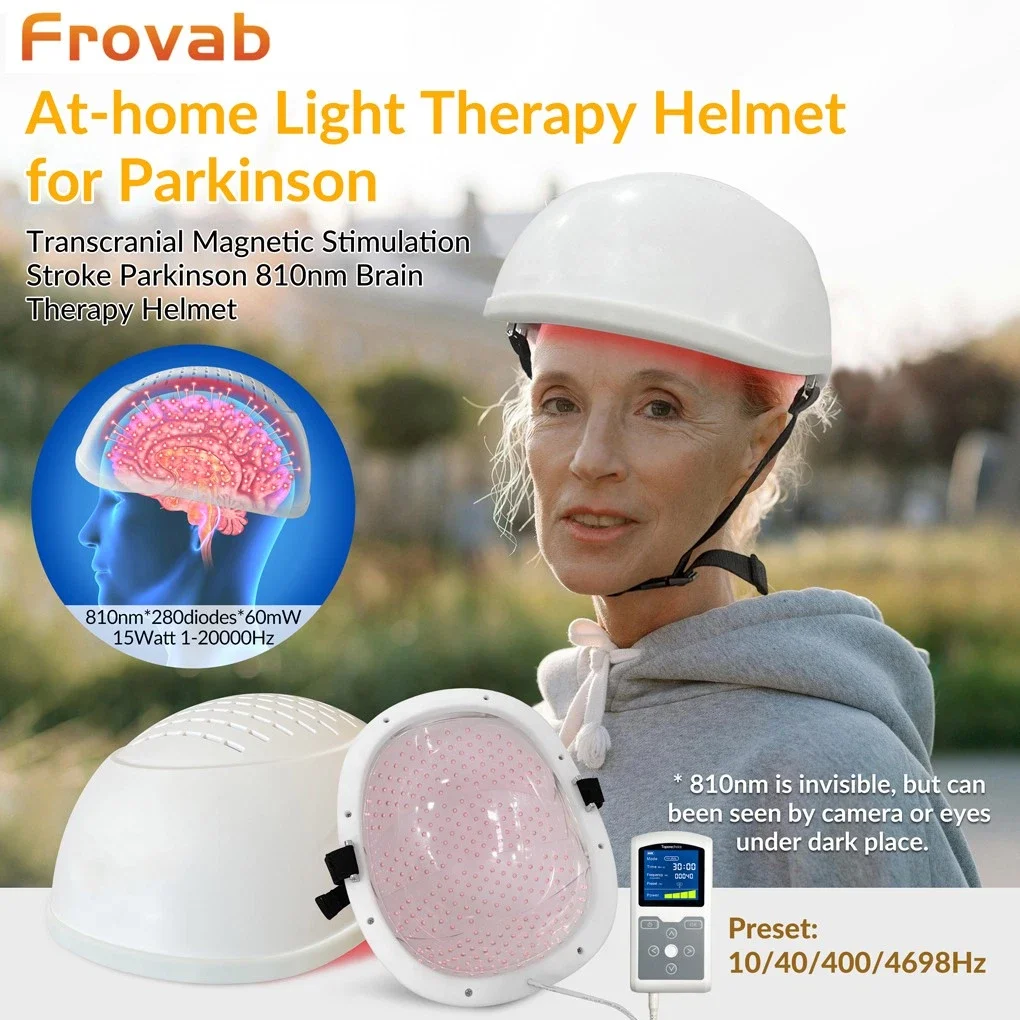 

Professional Photobiomodulation PBM Helmet 810nm Near Infrared 40Hz Light Therapy for Memory Enhancement Parkinson's Disease Anxiety Depression Relief