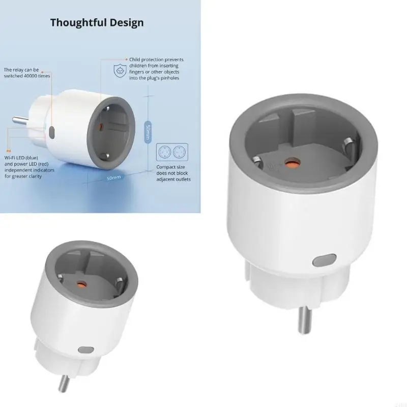 

Remote Access WiFi Socket with Energy Saving Features for Home 24BB
