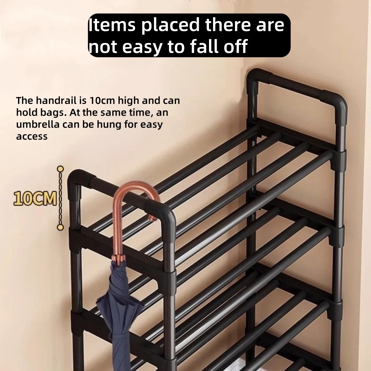 Shoe rack at the entrance of the house, multi-level indoor dormitory entrance door shoe cabinet, multi-functional storage rack