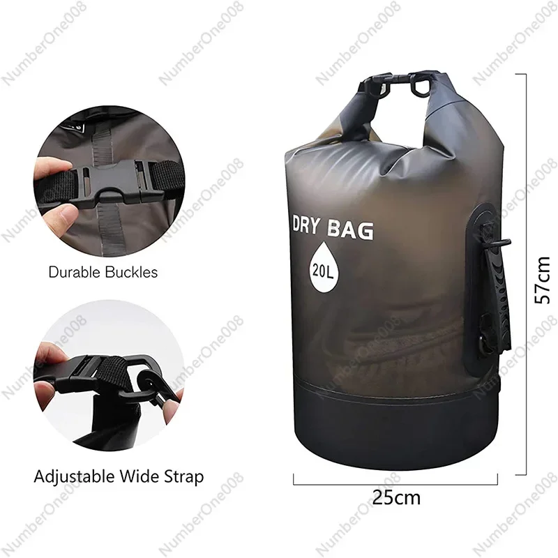 Bucket Bag, Outdoor Sports Waterproof Bag, PVC Transparent Waterproof Bag Manufacturer Swimming Beach Bag