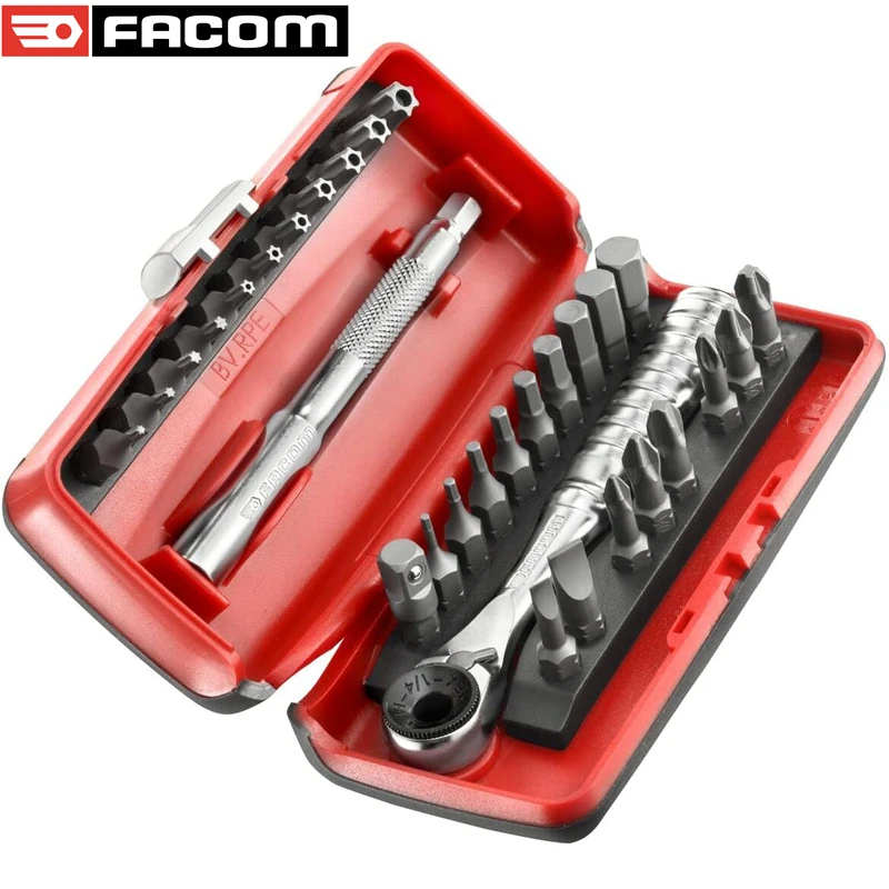 Facom R.PEJ31 31 Piece Socket Ratchet&Connector Rod Insert High Quality Materials Exquisite Workmanship Simple Operation