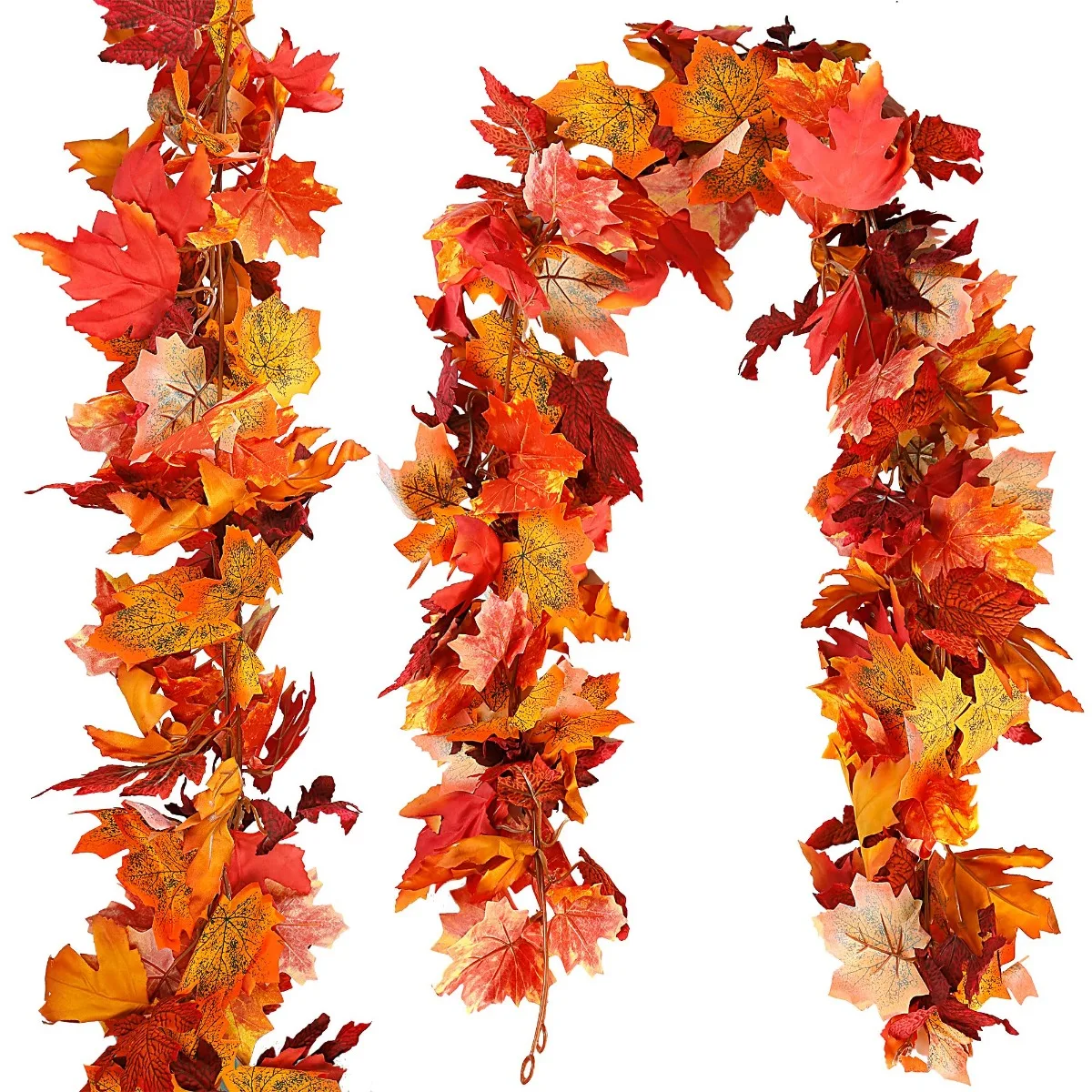 

Fall Maple Leaves Garland Artificial Maple Leaf Autumn Garland Hanging Fall Vines Table Decoration Front Door Thanksgiving Decor
