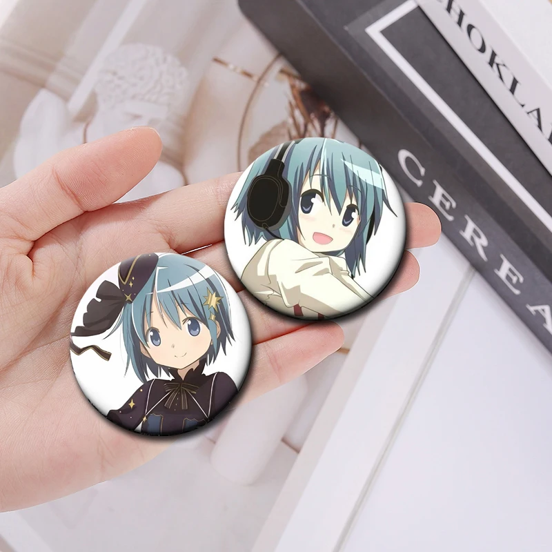 Anime Character Sayaka Miki Enamel Pin Handmade Brooches for Clothes Backpack Decoration Cartoon Badge Jewelry Accessories Gifts