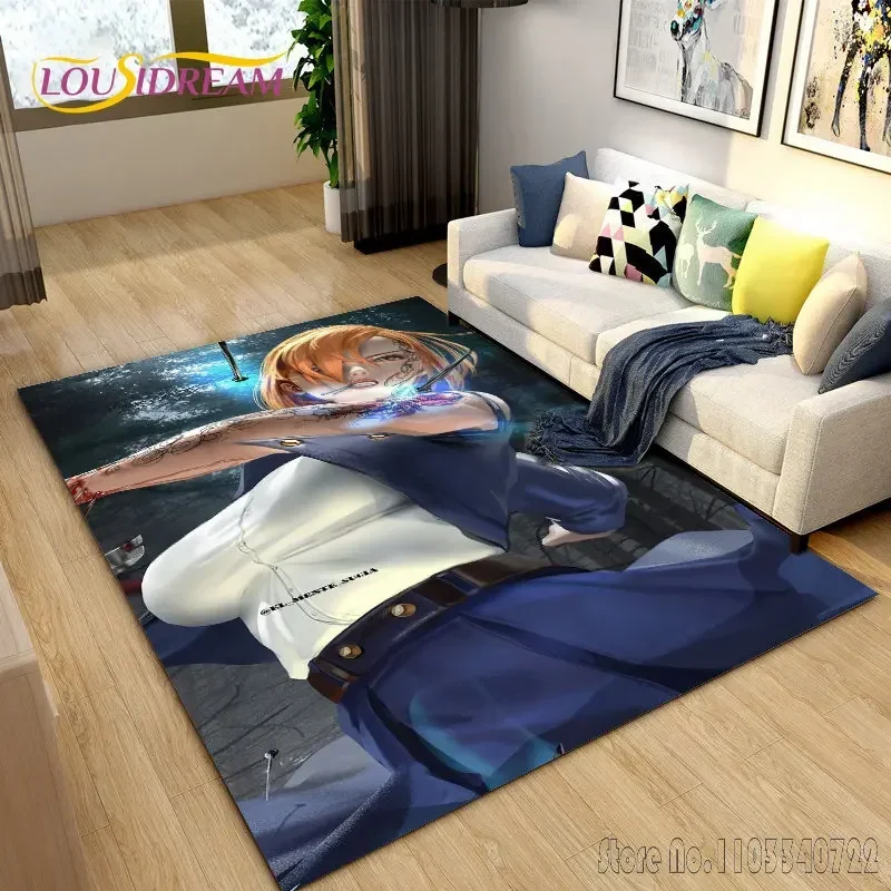 Jujutsu Kaisen Anime Rug Carpets 80x120cm Decor for Bathroom Kids Floor Mat Living Room Children's Bedroom Sofa