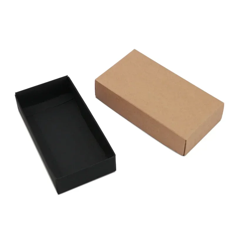 10pcs Kraft White Gift Packaging Box Kraft Blank Carton Paper Gift Paper Box With Lid Gift Carton Cardboard Box