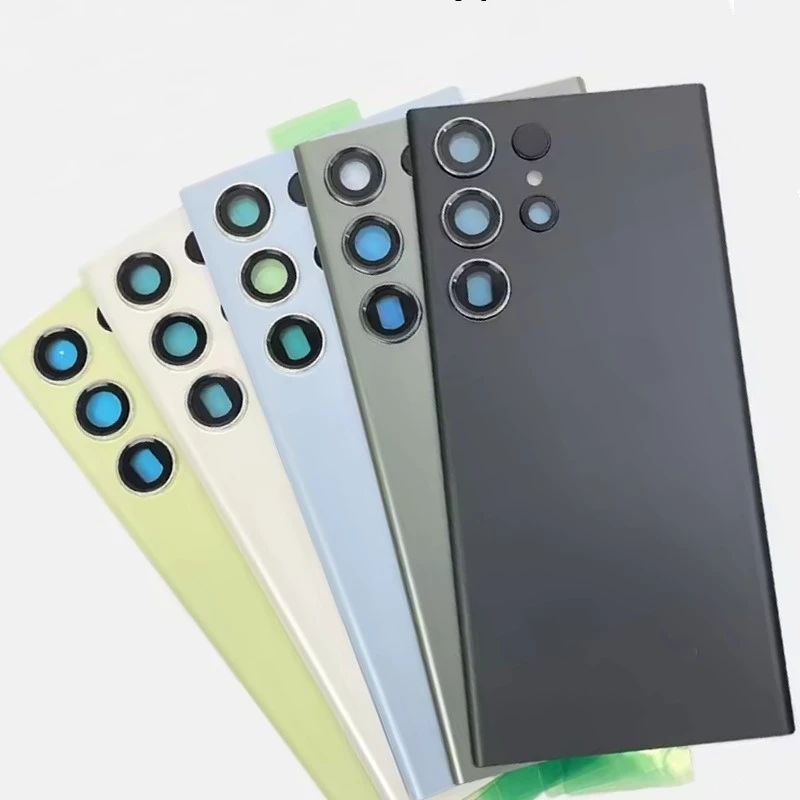 Rear Door for Samsung Galaxy S23 Ultra Glass Battery Back Cover Repair Replace with Camera Lens Sticker