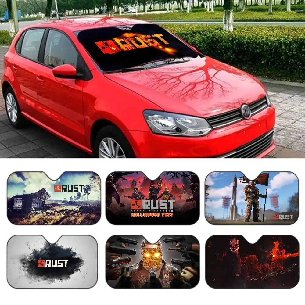 Survival R-Rust Game Car Windshield Funny Sun Shade Foldable UV Ray Sun Visor Protector Sunshade for Front Window