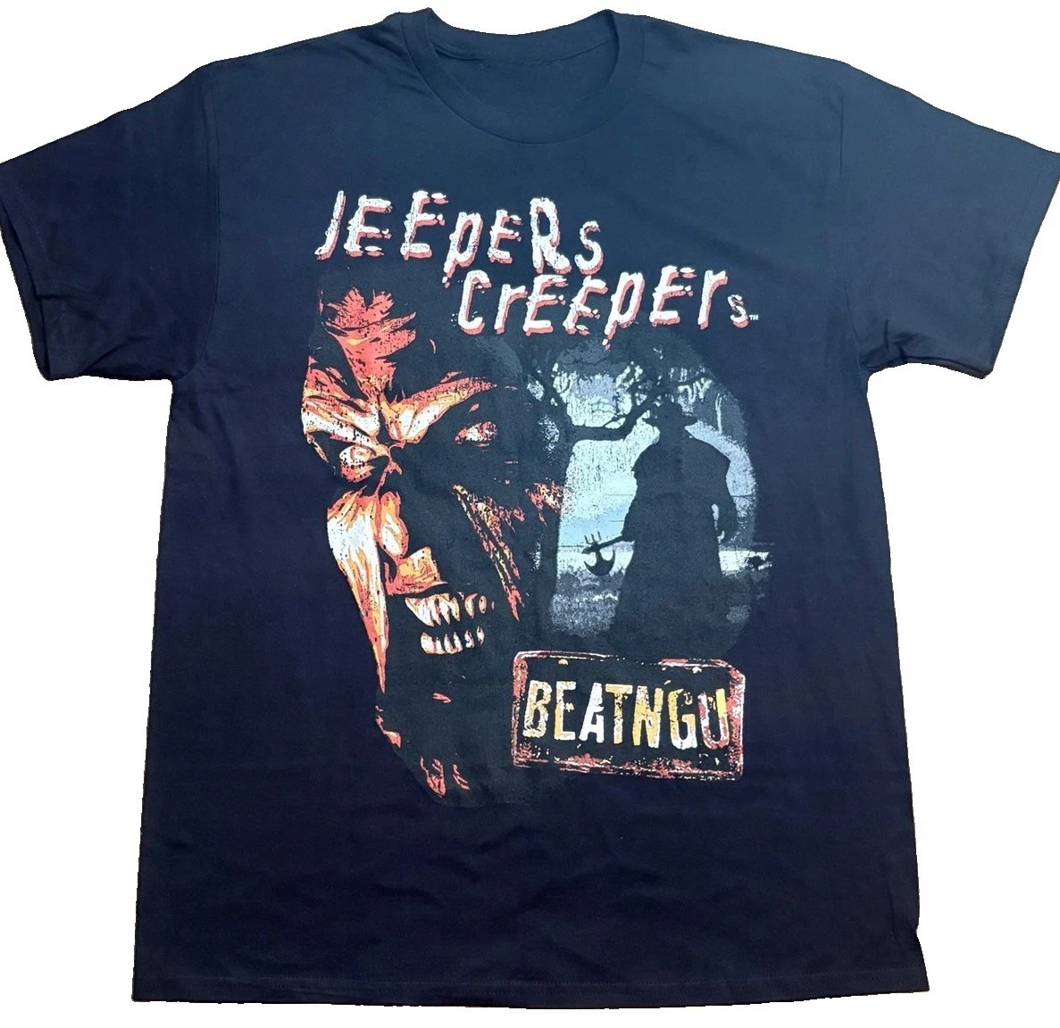 Jeepers Creepers T Shirt Men’s Size Large Black Graphic Tee Spencers BEATNGU NWT Graphic T-Shirt High-end Luxury Unisex Style