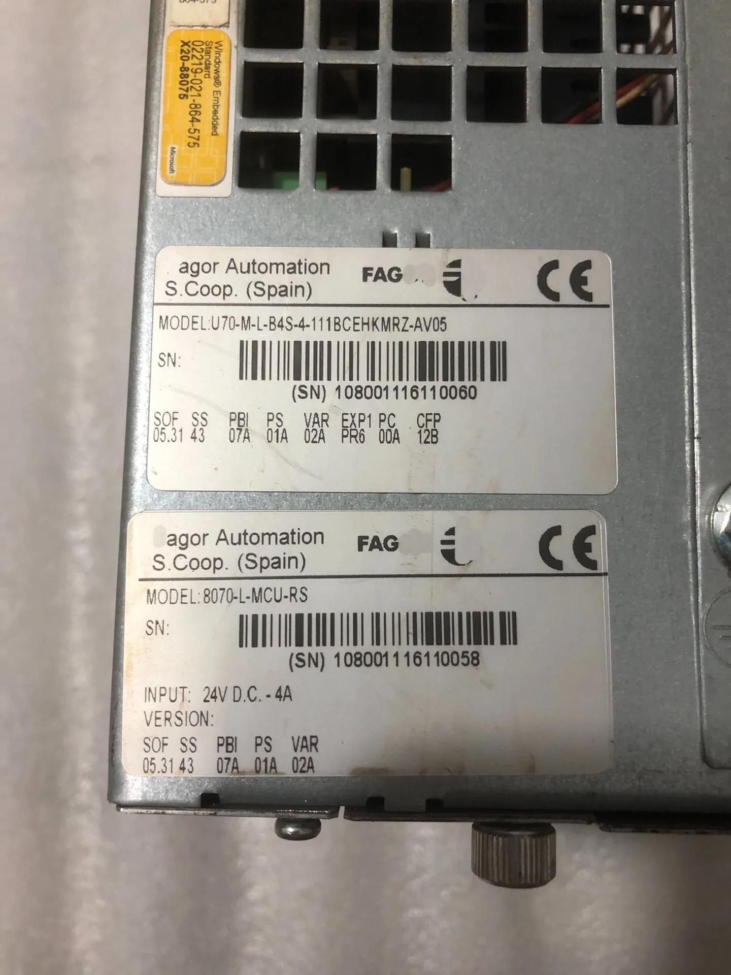 ไดรฟ์เซอร์โว 8070-L-MCU-RS สําหรับ Fagor